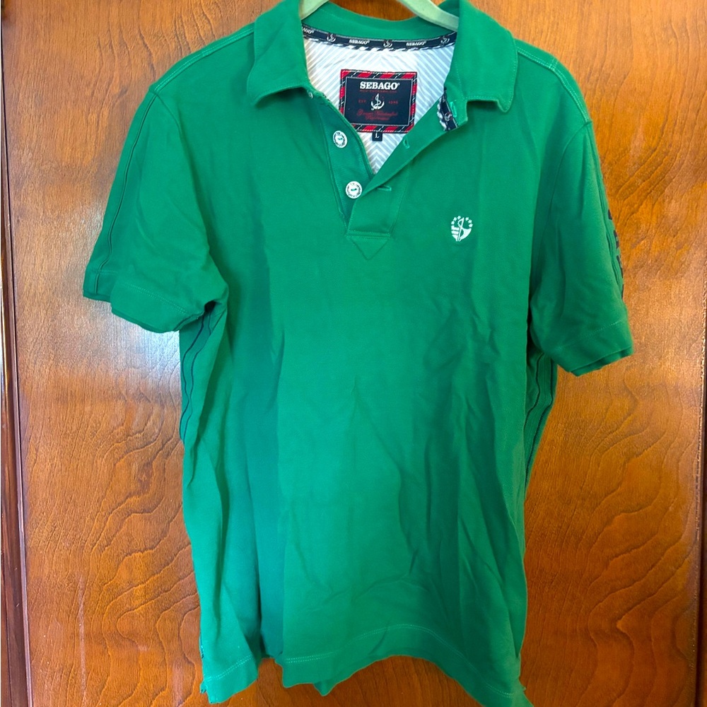 Women’s Green Sebago Polo Shirt Size L